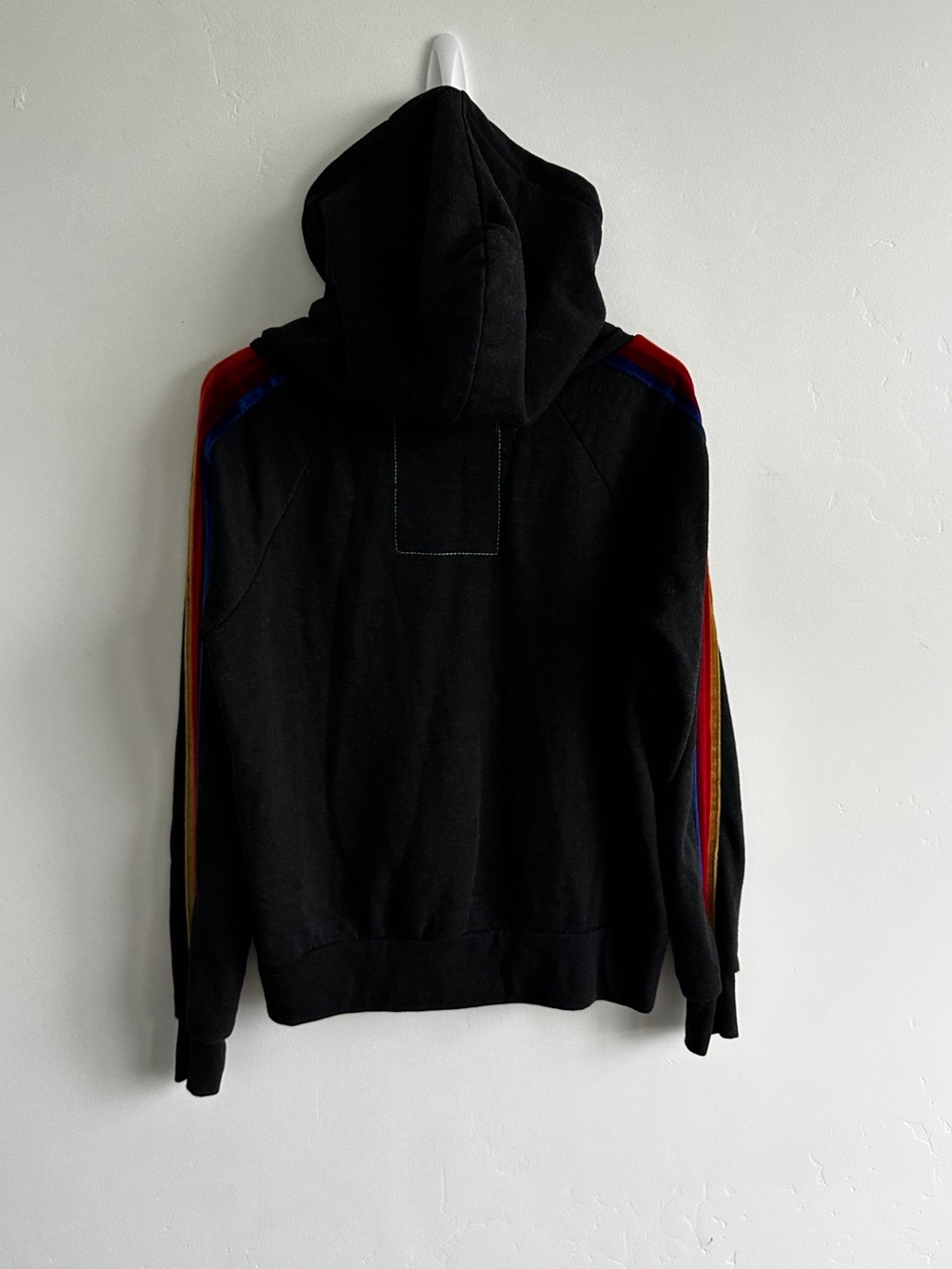 Aviator Nation Unisex Classic Pullover Hoodie Black Velvet Stripes Size Small - Picture 5 of 8